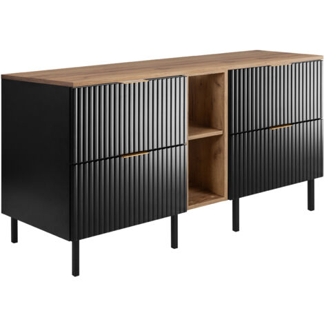 Mobile lavabo, Bianco, 60 x 77 x 46 cm, maniglia oro, gambe nere + Piano