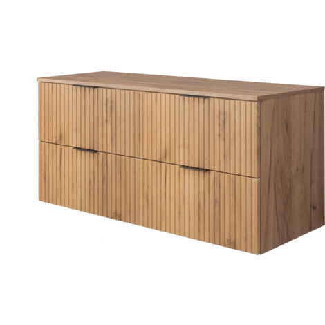 Mobile lavabo, Cashmere, 120 (2 x 60) x 57 x 46 cm, maniglia oro + Piano