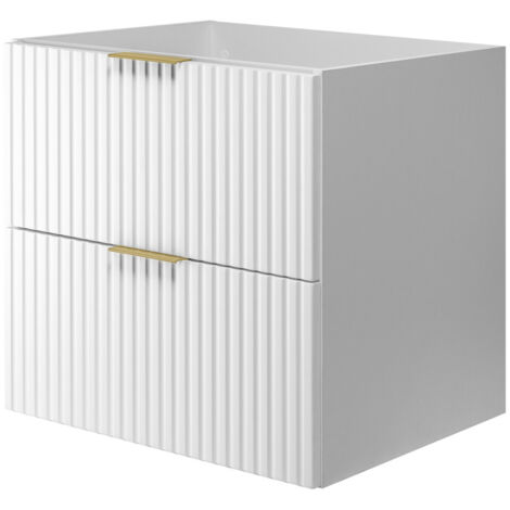Mobile lavabo, Cashmere, 60 x 57 x 46 cm, maniglia argento, senza piano
