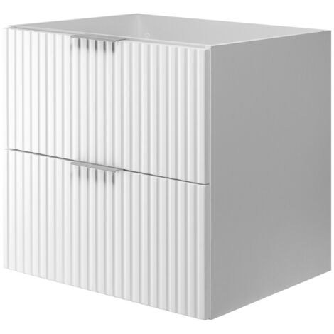 Mobile lavabo, Cashmere, 60 x 57 x 46 cm, maniglia nera, senza piano di lavoro