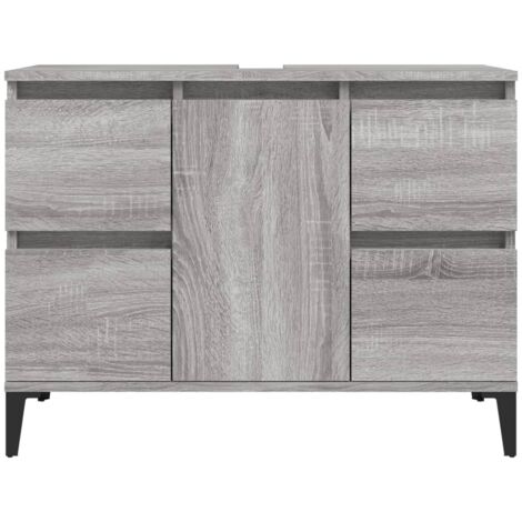 Mobile lavabo da bagno 80 x 33 x 60 cm multistrato grigio 020006849