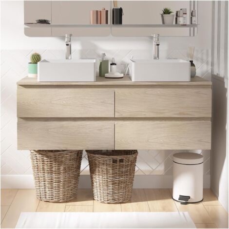 Mobile lavabo doppio + lavabo + rubinetto SORRENTO