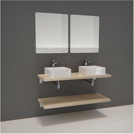 Mobile lavabo doppio + lavabo + specchio