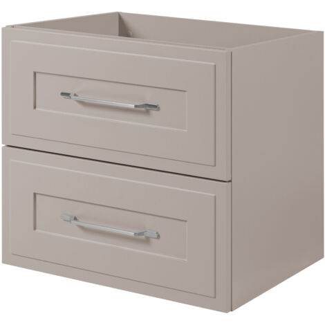 Mobile lavabo in stile classico, cashmere, 80 x 57 x 46 cm
