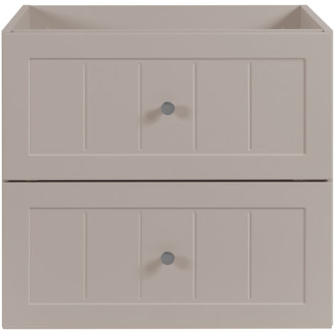 Mobile lavabo in stile classico, cashmere, 80 x 57 x 46 cm