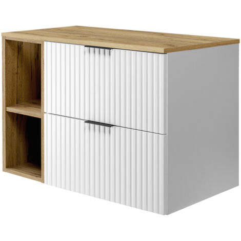 Mobile lavabo in stile classico in nero, 60 x 57 x 46 cm