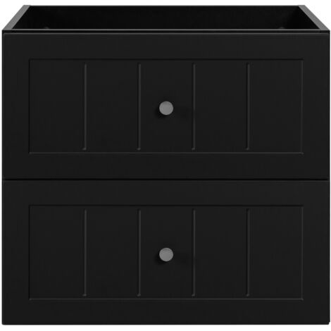 Mobile lavabo in stile classico in nero, 80 x 57 x 46 cm