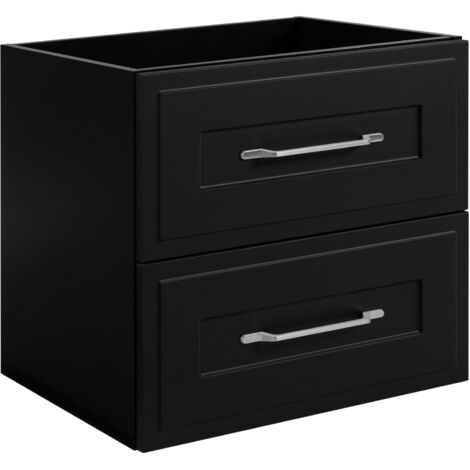 Mobile lavabo in stile classico in nero, 80 x 57 x 46 cm