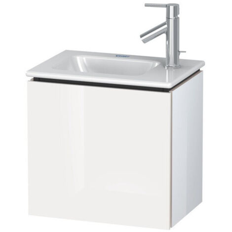 Mobile lavabo L-CUBE 294x420x400mm apertura sinistra noce scuro