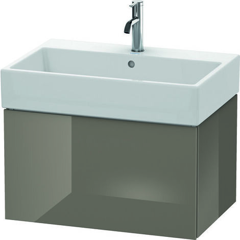 Mobile lavabo L-CUBE 394x684x459mm flanella grigio lucido