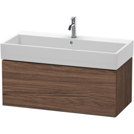 Mobile lavabo L-CUBE 394x984x459mm noce scuro