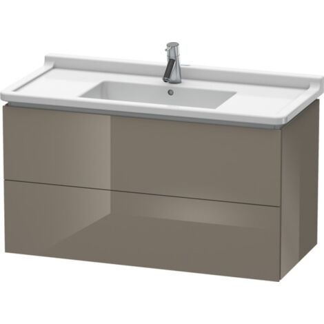 Mobile lavabo L-CUBE 469x1020x558mm flanella grigio lucido