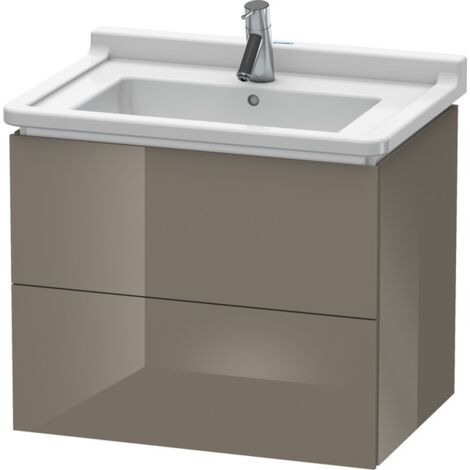 Mobile lavabo L-CUBE 469x670x558mm flanella grigio lucido