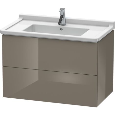 Mobile lavabo L-CUBE 469x820x558mm flanella grigio lucido