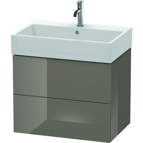 Mobile lavabo L-CUBE 544x684x459mm flanella grigio lucido