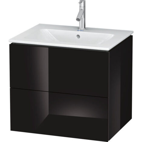 Mobile lavabo L-CUBE 620x481x550mm nero lucido