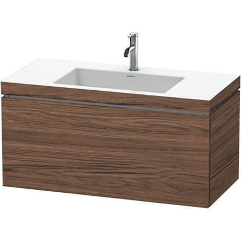 Mobile lavabo L-CUBE WT Vero Air 500x1000x480mm 1 foro rubinetteria noce scuro