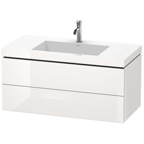 Mobile lavabo L-CUBE WT Vero Air 500x1000x480mm senza foro rubinetto in cemento