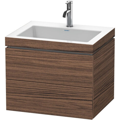 Mobile lavabo L-CUBE WT Vero Air 500x600x480mm 1 foro noce scuro