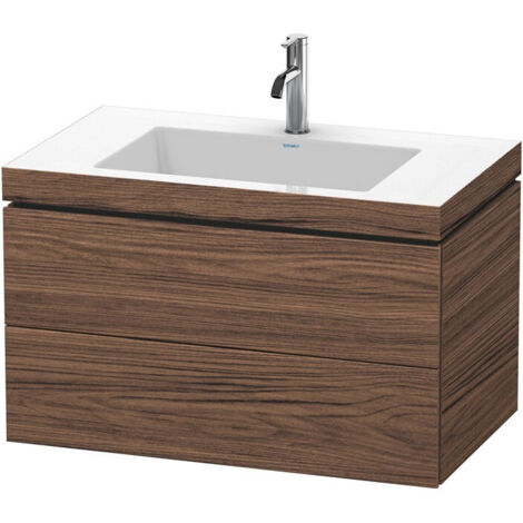Mobile lavabo L-CUBE WT Vero Air 500x800x480mm monoforo noce scuro