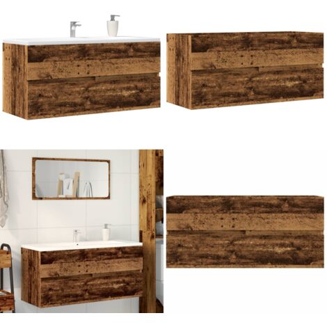 Mobile Lavabo Legno Antico 100x38,5x45 cm in Legno Multistrato - Lavabo - Mobile in legno