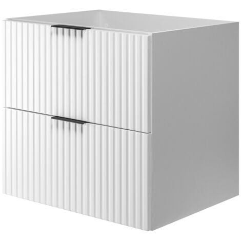 Mobile lavabo, Nero, 60 x 57 x 46 cm, maniglia dorata, senza piano di lavoro