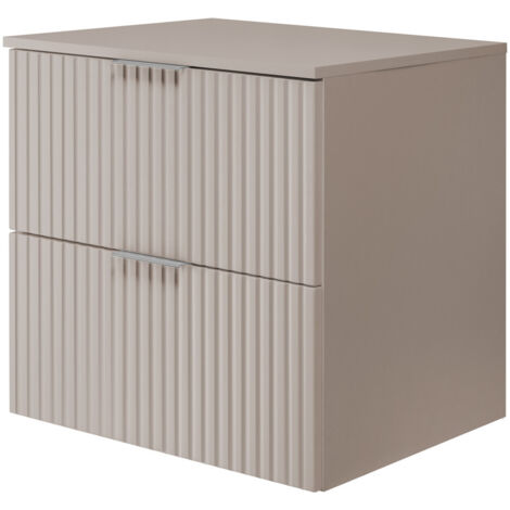 Mobile lavabo, Nero, 80 x 57 x 46 cm, maniglia nera + Piano