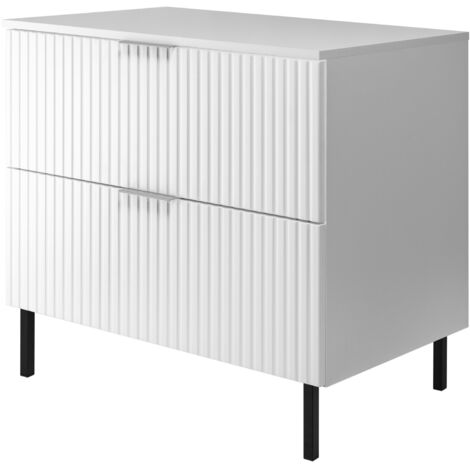 Mobile lavabo, Nero + maniglia dorata, 100 (80 + 20) x 57 x 46 cm