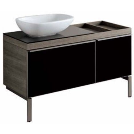 Mobile lavabo Pozzi Ginori 120 con portaoggetti sabbia sx