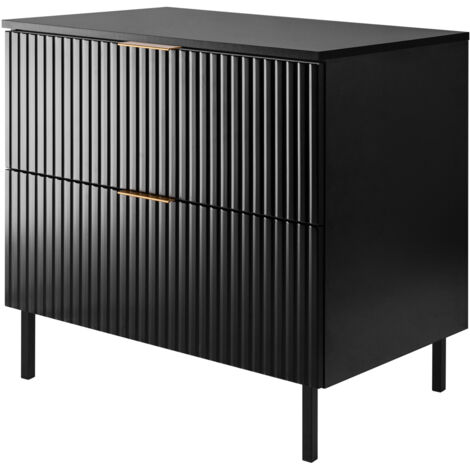 Mobile lavabo, Rovere Craft + maniglia nera, 120 (2 x 60 cm) x 57 x 46 cm