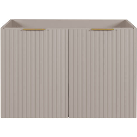 Mobile lavabo, Rovere Craft / Nero + maniglia nera, 140(2 x 60 + 20) x 57 x 46 cm + Piano