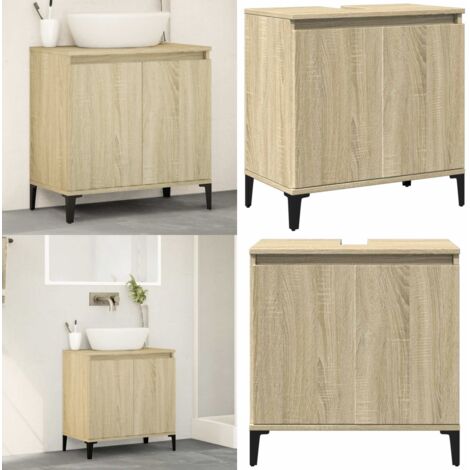 Mobile Lavabo Rovere Sonoma 58x33x60 cm in Legno Multistrato - Mobile da bagno - Lavabo