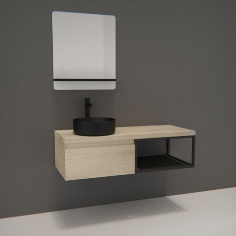 Mobile lavabo singolo + lavabo + specchio WILL