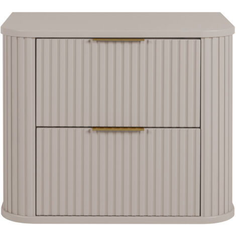 Mobile lavabo sospeso per bagno, rovere noce, 80,4 x 51,7 x 41,5 cm