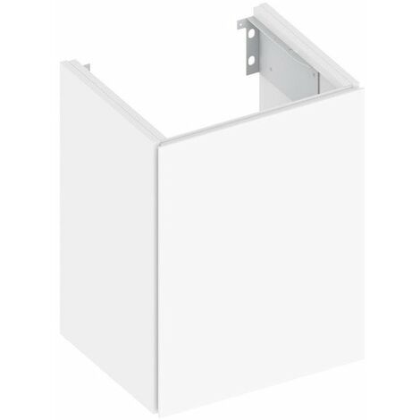 Mobile lavabo X-Line 460x605x380mm bianco / vetro bianco 1 anta, stop, destra KEUCO