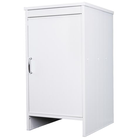 Mobile Lavanderia 46,5x49x84 cm PVC 1 Anta Bianco Salvaspazio