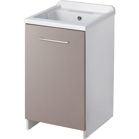 Edilla Montegrappa mobiletto lavatoio 45x50cm lavabo con asse in legno