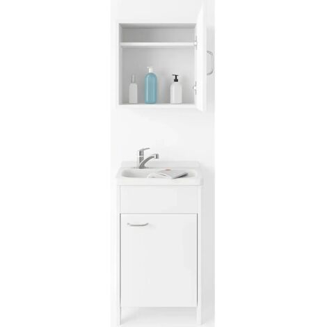 Mobile Lavatoio 45x50x85 cm con Pensile 45x34x52 cm 1 Anta