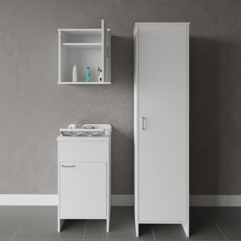 Mobile Lavatoio 45x50x85 Pensile 45x34x52 Colonna 45x50x182 cm