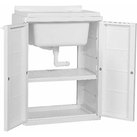 Mobile lavatoio anta doppia lucchettabile cm 60 x 45 x h.85