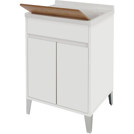 Mobile lavatoio da bagno 60x84 cm bianco laccato Mondo 2.0 Feridras