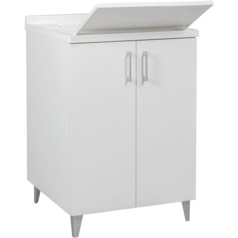 MOBILE LAVATOIO DOPPIA ANTA 'WOODY TOP' cm 60 x 50 x h.87