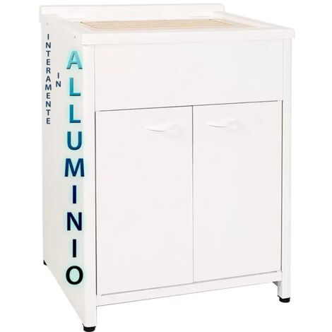 Mobile lavatoio esterno L60 P45 in alluminio con vasca