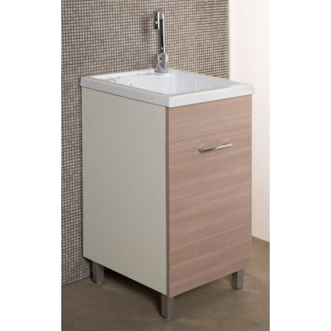 Mobile Lavatoio in ABS 45x50x89 cm 1 Anta Ambrosini Ariel Beige