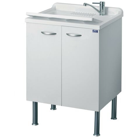 Pilozzo per Esterno Grigio Lavello a Muro 60x34 cm Lavabo Lavanderia