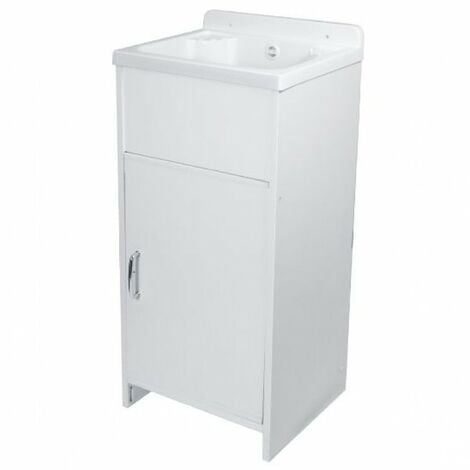 CR PILOZZA A MURO 55 cm LAVABO LAVATOIO ESTERNO INTERNO SOSPESO IN RESINA  BIANCO - Fratelli Laterza