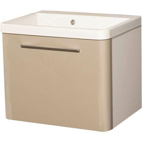 Mobile Lavatoio Sospeso 65,5x50,5x56 cm 1 Cassetto Montegrappa Novella Dipiù Tortora