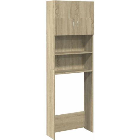 Mobile Lavatrice Rovere Sonoma 64x25,5x190 cm Legno Multistrato vidaXL