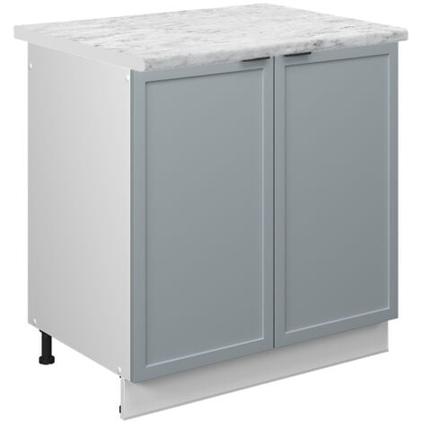 Mobile lavello cucina Fame-Line, Blu-grigio chiaro, 80 cm , PL Marmo, Vicco