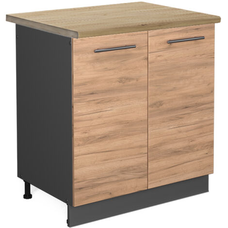 Mobile lavello cucina Fame-Line, Quercia dorata, 80 cm , PL Rovere, Vicco
